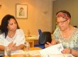 Em agosto a secretária de educação Ledeci Coutinho (D) foi à Brasília e apresentou o projeto à presidente da Fundação Palmares, Cida Abreu (E)