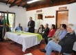 Momento de oratória do recém empossado José Roberto Sedrez, ao lado das autoridades que compuseram a mesa
