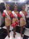 A rainha e as duas princesas recepcionam os visitantes durante as atividades