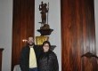 Padre Guilherme Panatieri e a coordenadora Sandra Gerber na Paróquia São Cristóvão