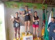 Três primeiros colocados no geral feminino 5 Km