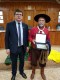 Prefeito Douglas Silveira e Romário Silveira Ramalho, durante homenagem ao artista