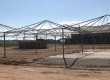 No parque de eventos, já iniciou a montagem das pirâmides e outras estruturas