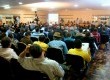 O auditório da Biblioteca Pública ficou lotado.