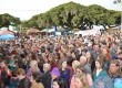 Mesmo com chuva, comunidade lotou o parque para acompanhar a programação do tradicional evento