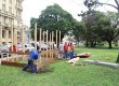 Estrutura para o armazenamento de materiais que também funcionará como posto de vigilância 24 horas já começou a ser construída